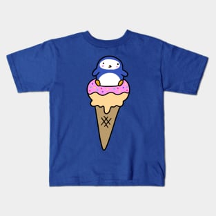 Penguin Icecream Cone Kids T-Shirt